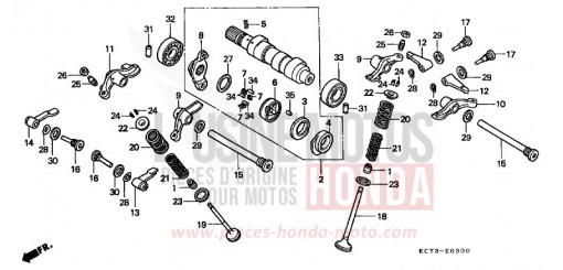 ARBRE A CAMES/SOUPAPE XR400R3 de 2003